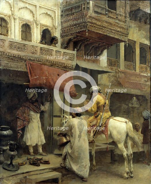 Street Scene in India, ca. 1885. Creator: Edwin Lord Weeks.