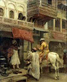Street Scene in India, ca. 1885. Creator: Edwin Lord Weeks