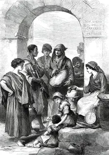 Street Scene in Lisbon: from a picture by the Viscount de Menezes...1876. Creator: Unknown