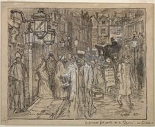 Street Scene in London, 1879. Creator: Félix Hilaire Buhot (French, 1847-1898)
