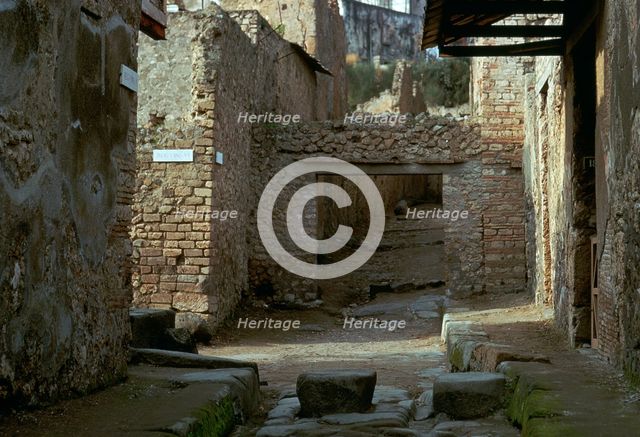 Street scene in Pompeii, 1st century. Creator: Unknown.