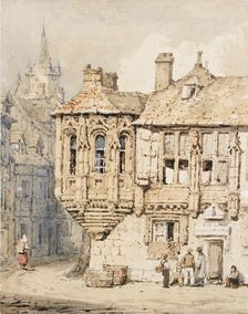 Street Scene in Rouen, early 19th century. Artist: Samuel Prout