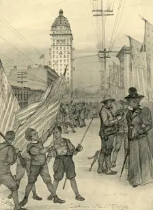 Street scene in San Francisco, USA, 1898. Creator: Christian Wilhelm Allers