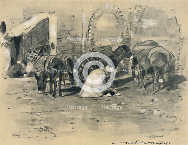 'Street Scene in Tangier', 1903. Creator: Mortimer L Menpes.