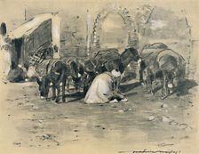 Street Scene in Tangier 1903. Creator: Mortimer L Menpes