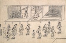 Street Scene in the Yoshiwara. Creator: Hishikawa Moronobu