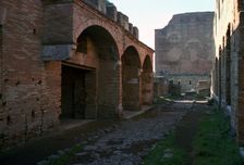 Street scene in the Roman city of Ostia, 2nd century