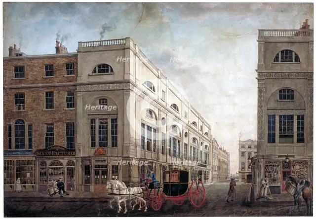 Street scene in Westminster, London, c1790.                                                      Artist: Anon