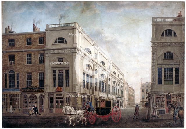 Street scene in Westminster, London, c1790.                                                      Artist: Anon