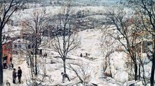 Street Scene in Winter 1919-1920. Artist: Isaak Brodsky