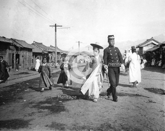 Street scene, Korea, c1900. Artist: Unknown