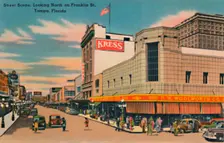 Street Scene, Looking North on Franklin St., Tampa, Florida c1940s
