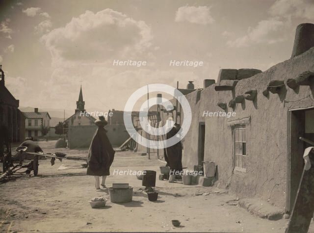 Street Scene-San Juan, c1927. Creator: Edward Sheriff Curtis.