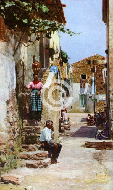 Street scene, Taormina, Sicily, Italy, c1923. Artist: Unknown
