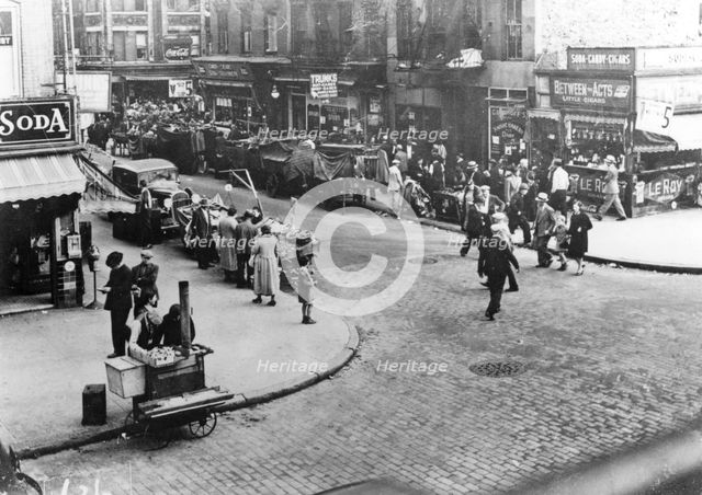 Street scene, USA, 1920s. Creator: Unknown.