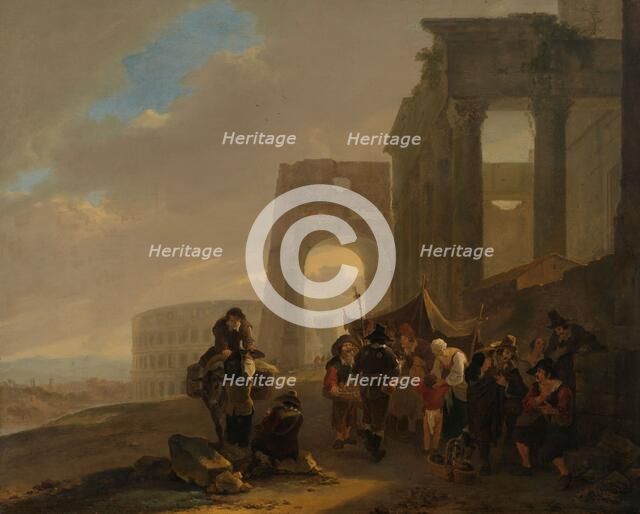 Street Scene with Roman Ruins, c.1642-c.1644. Creator: Jan Dirksz Both.