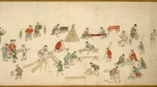 Street Scenes in Times of Peace, Yuan dynasty (1279-1368), 14th century. Creator: Zhu Yu