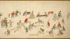Street Scenes in Times of Peace, Yuan dynasty (1279-1368), 14th century. Creator: Zhu Yu
