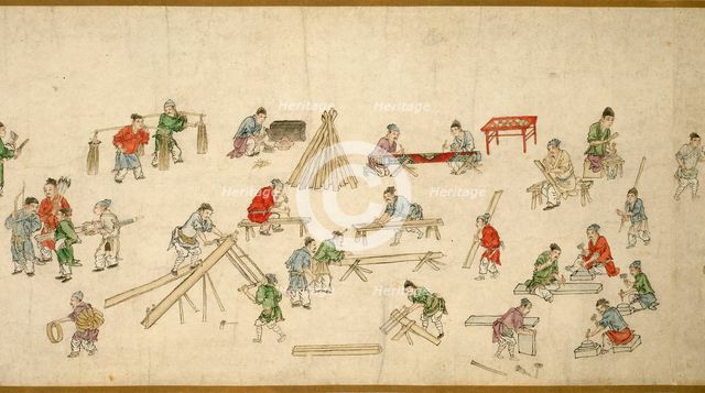 Street Scenes in Times of Peace, Yuan dynasty (1279-1368), 14th century. Creator: Zhu Yu.