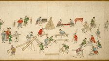Street Scenes in Times of Peace, Yuan dynasty (1279-1368), 14th century. Creator: Zhu Yu