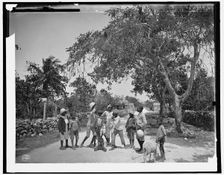 Street scrap in Grant's Town, Nassau, W.I., c1901. Creator: William H. Jackson