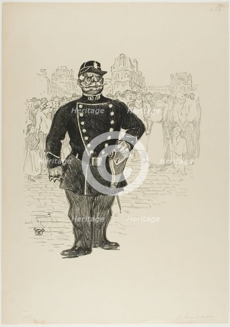 Street Security, May 1894. Creator: Theophile Alexandre Steinlen.