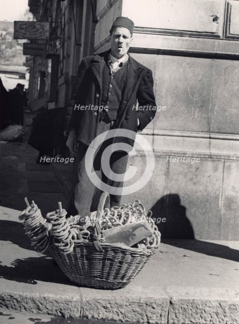 Street seller in Sarajevo, Bosnia-Hercegovina, Yugoslavia, 1939. Creator: Unknown.