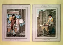 Street sellers selling band boxes and cherries, 1798. Creator: Unknown