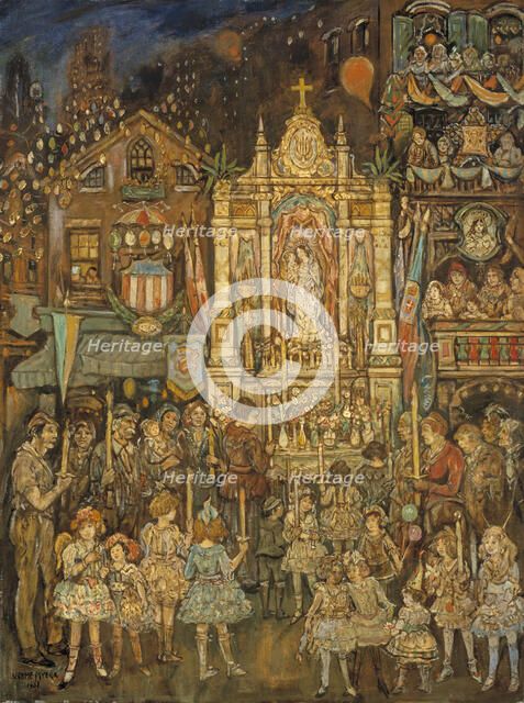 Street Shrine, 1931. Creator: Jerome Myers.