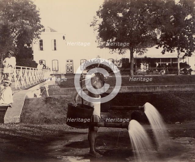 Street Sprinkler, Batavia, 1860s-70s. Creator: Unknown.