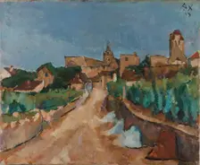 Street towards Dürnstein, 1913. Artist: Faistauer, Anton (1887-1930)