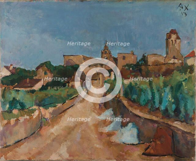 Street towards Dürnstein, 1913. Artist: Faistauer, Anton (1887-1930)