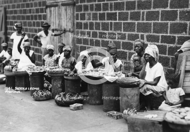 Street traders, Freetown, Sierra Leone, 20th century. Artist: Unknown