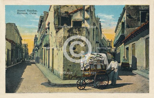 'Street Vendor, Havana, Cuba', 1938. Artist: Unknown.