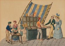 Street vendors in Naples: Frutti di Mare, c 1830. Creator: Anonymous