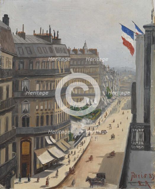 Street View from Paris, 1889. Creator: Elin Alfhild Nordlund.