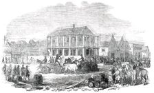Street View in San Francisco, from a sketch by a correspondent, 1850. Creator: Unknown