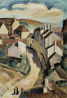 Street View in Semur, 1921. Creator: Yrjö Aleksander Ollila