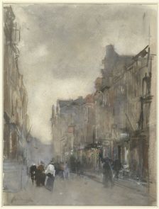 Street view in The Hague, c.1874, (1925 or earlier). Creator: Floris Arntzenius