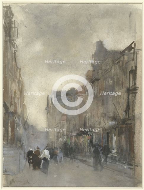 Street view in The Hague, c.1874, (1925 or earlier).  Creator: Floris Arntzenius.