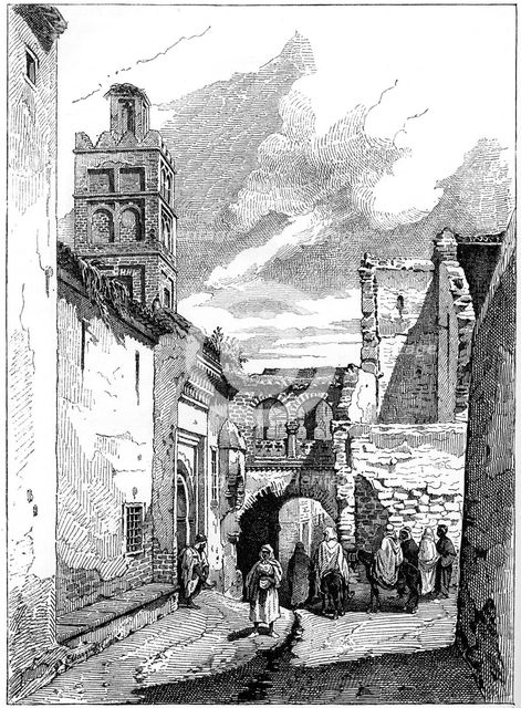 Street view in Tlemcen, Algeria, c1890. Artist: Unknown
