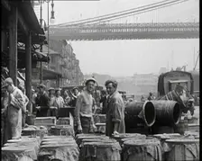 Street View of Building Sites in New York City, 1932. Creator: British Pathe Ltd