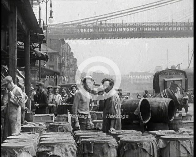 Street View of Building Sites in New York City, 1932. Creator: British Pathe Ltd.