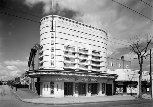 Street view of the Odeon cinema, Isleworth, London, c1935. Artist: J Maltby