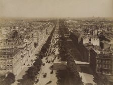 Street view of the Champs Elysees, Paris, 1879-1890. Creator: Unknown