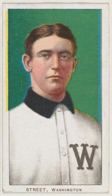 Street, Washington, American League, from the White Border series (T206) for the Americ..., 1909-11. Creator: American Tobacco Company