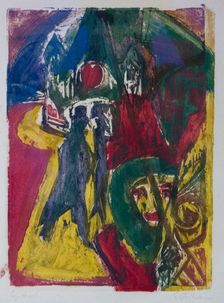 Street with Cocotte, Berlin Street Scene, 1915-1916. Creator: Kirchner, Ernst Ludwig (1880-1938)