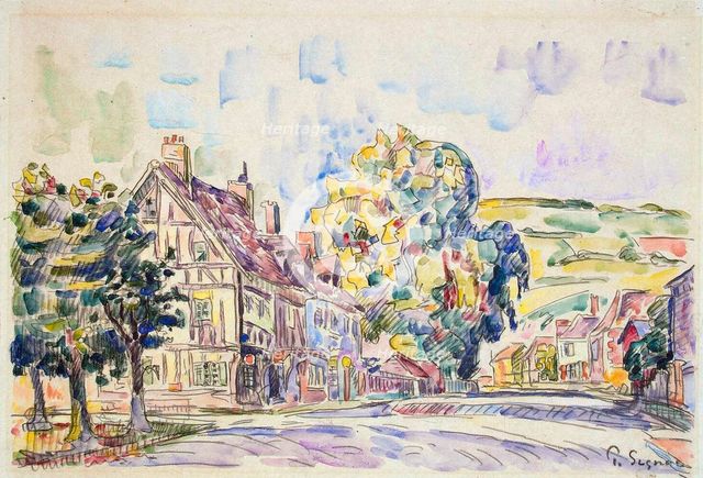 'Street with a Frame House in Normandy', c1925. Artist: Paul Signac