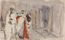 Street with figures, 1923. Creator: Marius Bauer