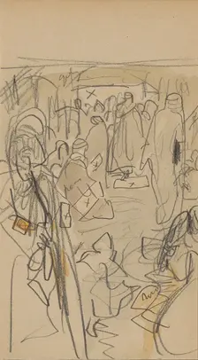 Street with figures in Biskra, 1922. Creator: Marius Bauer